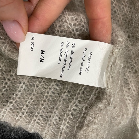 New Dimensione Maglia Warm Feminine  mohair beige Sweater size M Made in Italy - Picture 5 of 9